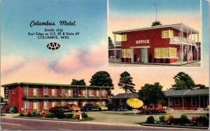 Postcard Columbus Motel in Columbus, Mississippi~135053