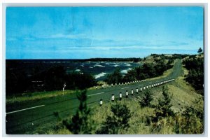 1956 Sand Dune Drive Copper Country Of Michigan's MI, Superior Lake Postcard 