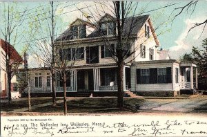 Postcard HOTEL SCENE Wellesley Massachusetts MA AJ0390