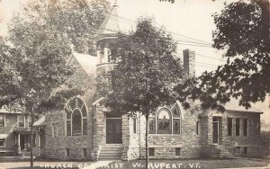 RPPC CHURCH OF CHRIST WEST RUPPERT VERMONT REAL PHOTO POSTCARD 1939
