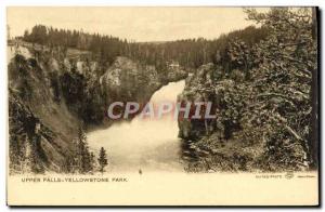 VINTAGE POSTCARD Upper Falls Yellowstone Park