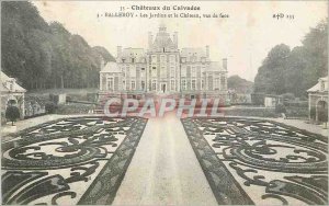 Old Postcard Balleroy Calvados Castles Gardens and saw Chateau Face