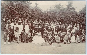 c1910s Majestic Scottish Highland Gathering RPPC Festival Bagpipe Men Photo A142