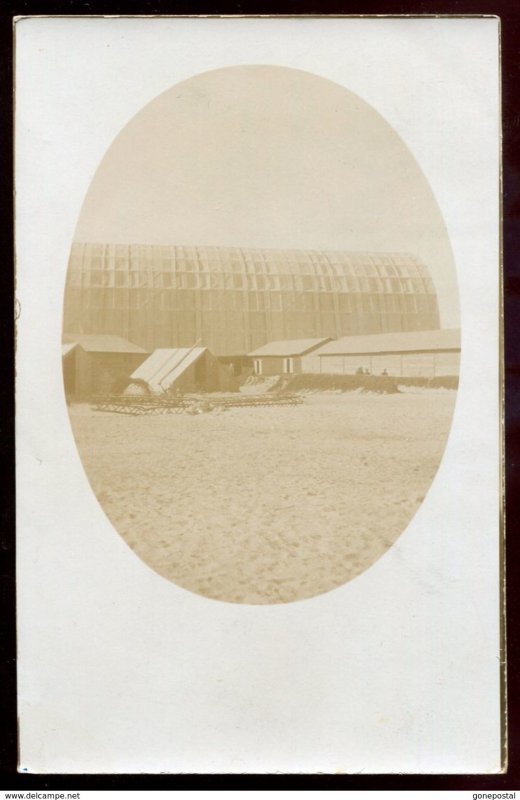 dc2193 - LIBYA 1911-12 Italo-Turkish War. Airship Dirigible Hangar. RPPC