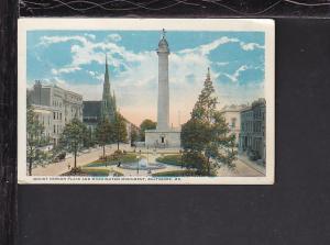 Mount Vernon,Washington Monument,Baltimore,MD Postcard 
