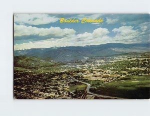 Postcard Aerial View of Beautiful Boulder Colorado USA