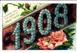 1908 Year Roses Happy New Year