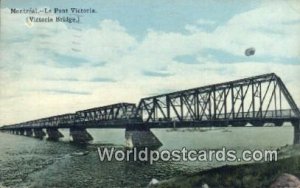 Le Pont Victoria, Bridge Montreal Canada 1920 