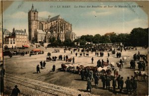 CPA AK LE MANS La Place des Jacobins un Hour du Marché (868886)