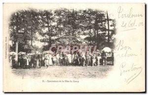 Postcard Old Toulouse Spectaeurs of camp party Militaria