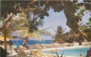 Caribbean Tower Isle Hotel Swimming Pool Jamaica 1940s Postcard 2001