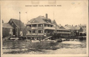 Marblehead Massachusetts MA Boston Yacht Club Vintage Postcard