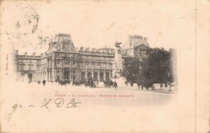 France Paris Le Carrousel Statue De Gambetta Vintage Postcard 04.76