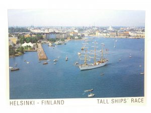 Suomi Helsinki Finland Tall Ships Race Vintage Postcard