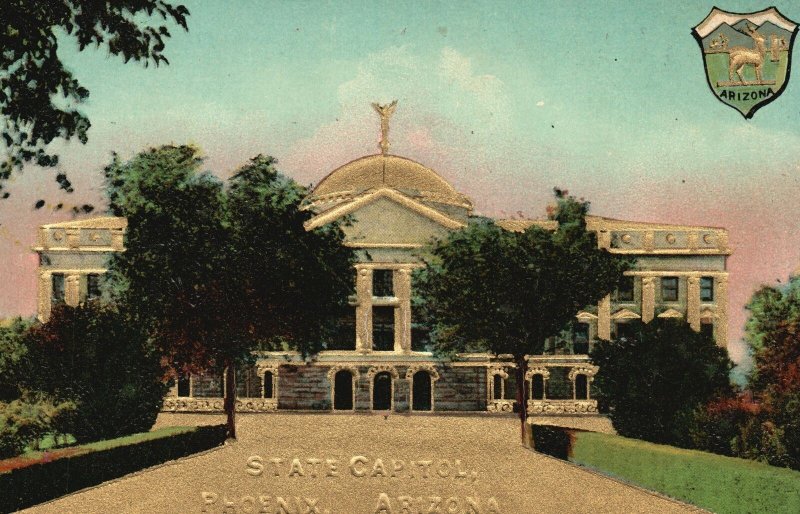 Vintage Postcard State Capitol Government Office Building Phoenix Arizona AZ