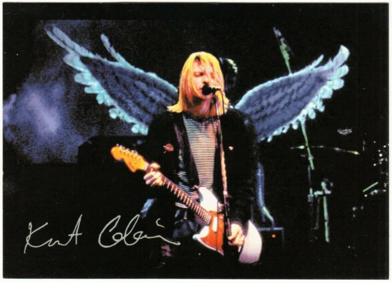 Nirvana Kurt Cobain in Concert with Angel Wings Postcard