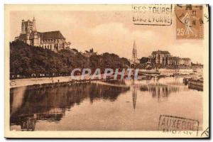 Old Postcard Auxerre L & # 39Yonne and Cathedrale