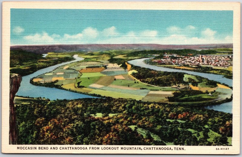 Moccasin Bend & Chattanooga From Lookout Mountain Chattanooga Tennessee Postcard