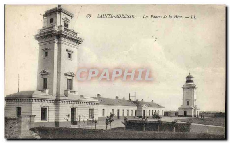 Old Postcard Sainte Adresse Lighthouse Lighthouses of Heve