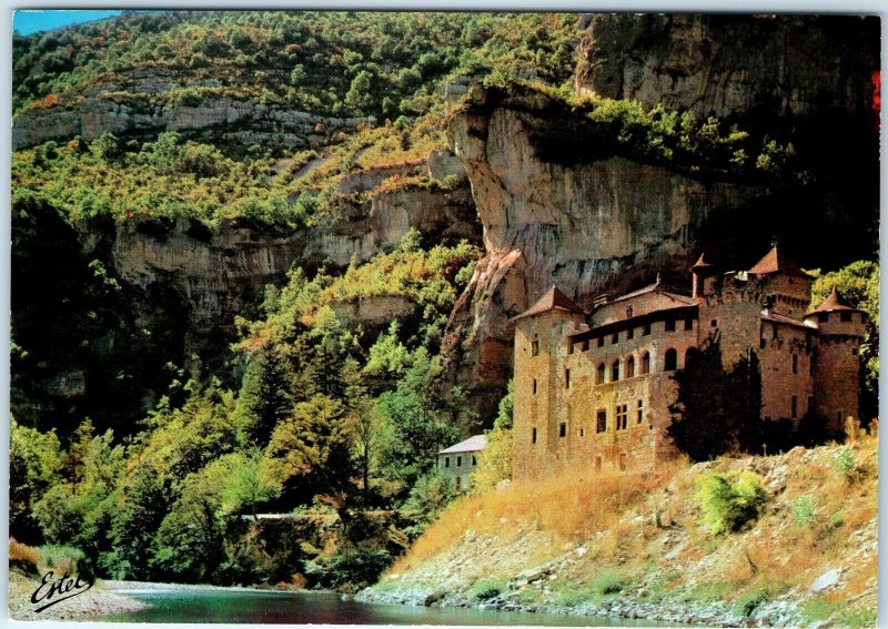 c1970s Gorges du Tarn, France Le Chateau de la Caze Castle Trees 4x6 PC M21