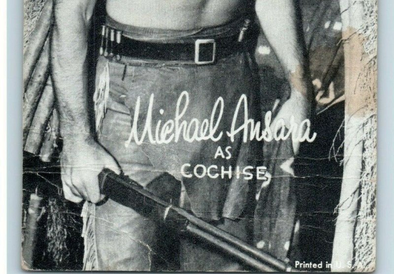 Vintage Michael Ansara as Cochise Penny Arcade Card Western TV Broken Arrow 