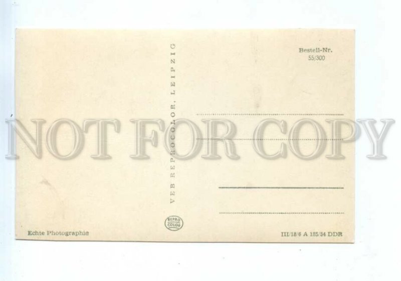 531687 Germany 1954 year Leipzig railway station trams Vintage photo postcard