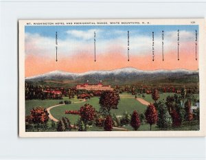 Postcard Mt. Washington Hotel and Presidential Range, White Mountains, N. H.