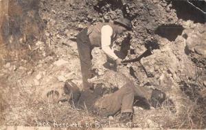 Jack Rescued by Bill Just in Time Bobcat Hunting Scene Real Photo PC J65432