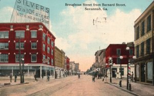 1919 Broughton Street From Barnard Street Savannah Georgia GA Posted Postcard 