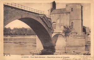 BF10381 pont saint benezet deuxieme arche et hc avignon france        France