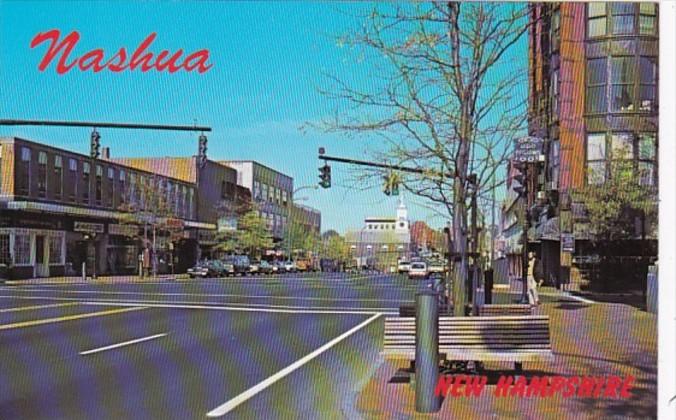 New Hampshire Nashua Main Street Looking North