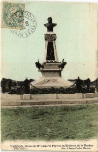 CPA MARINES - Statue de l'Amiral Peron ex Ministre de la Marine (107431)