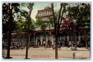 Grand Union Hotel Building Horse Carriage Saratoga Springs New York NY Postcard