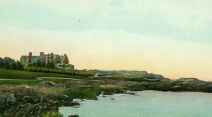 Postcard Early View of Cliff Walk & Sherry Brooks Residence in Newport, RI.  Q5