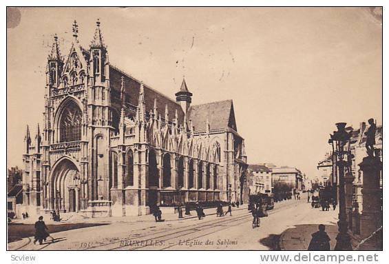 L'Eglise Des Sablons, Bruxelles, Belgium, PU-1910