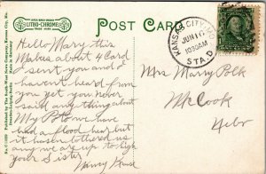 Vtg 1910s Hyde Park Christian Church Kansas City Missouri Postcard