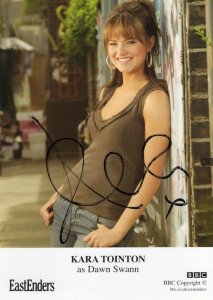 Kara Tointon As Dawn Swann Eastenders Hand Signed Cast Card Photo