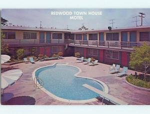 Unused Pre-1980 REDWOOD TOWN HOUSE MOTEL Redwood City California CA u7324@