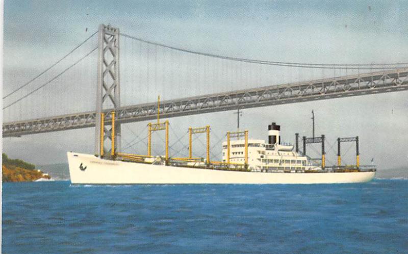 Outbound to the Orient SS America Transport Freighter Ship Unused 