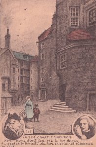 James Court Edinburgh Phillimore Antique Scottish Old Postcard