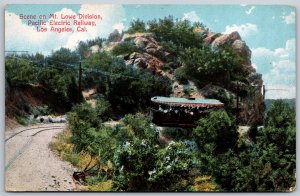 Vtg Los Angeles California CA Mt Lowe Trolley Pacific Electric Railway Postcard