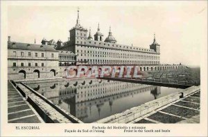 Modern Postcard El Escorial Facade and South The pond