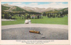 Rocky Mtn. National Park, Estes CO, Golf Scene, Romantic Couple, RR Railroad Ad