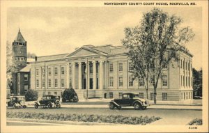 Rockville Maryland MD County Court House Vintage Postcard