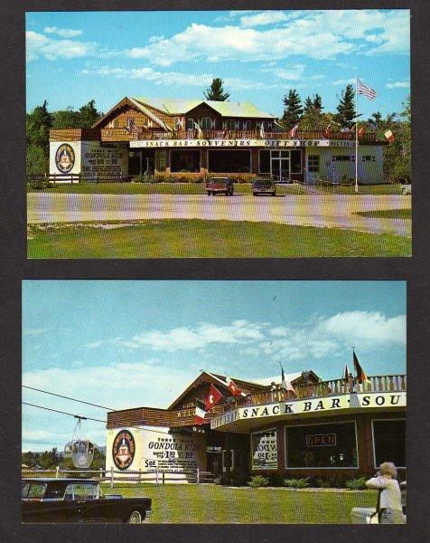 NH Lot 2 Mt Whittier Ski Area Snack Bar West Ossipee New Hampshire Postcards Ski