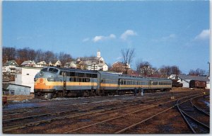 VINTAGE POSTCARD LOCOMOTIVE 502 AND TWO OBSERVATION CARS ON THE ONTARIO WESTERN