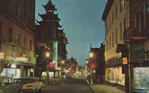 America Postcard - Chinatown at Night, San Francisco, California RS24730