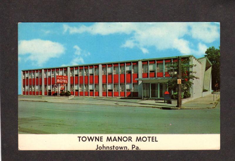 PA Towne Town Manor Motel Johnstown Pennsylvania Penn Postcard