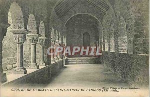 Old Postcard Cloister of the Abbey of Saint Martin of Canigou