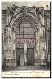 Old Postcard Mortagne L & # 39Eglise Portal Notre Dame